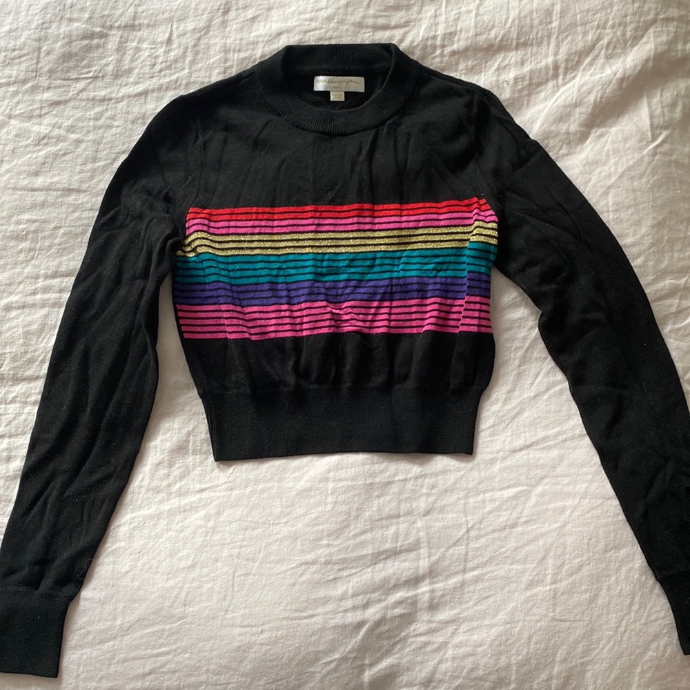 Spiritual Gangster Cropped Rainbow Sweater XS